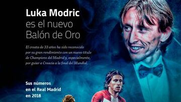 El gráfico que explica por qué Modric es Balón de Oro