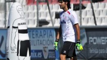 Barbosa, durante un entrenamiento.