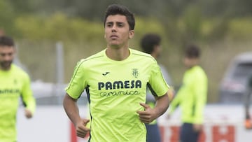 Rodri, en un entrenamiento con el Villarreal.