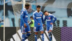 Futbol, Ohiggins vs Universidad de Chile.
Fecha 19, campeonato Nacional 2022.
Los jugadores de Universidad de Chile se lamentan luego de perder contra Ohiggins durante el partido por la primera division disputado en el estadio El Teniente.
Rancagua, Chile.
24/07/2022
Felipe Zanca/Photosport

Football, Ohiggins vs Universidad de Chile.
19th date, 2022 National Championship.
Universidad de ChileÕs players reacts after loosing against Ohiggins during the first division match held at El Teniente stadium.
Rancagua, Chile.
07/24/2022
Felipe Zanca/Photosport