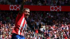 Ángel Correa celebra su gol en el Atlético-Girona