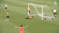 Isco scores superb flicked goal in Real Madrid training