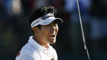 <b>Exultante</b>. Así se mostraba el surcoreano Yang tras vencer a Woods en el US PGA Championship.