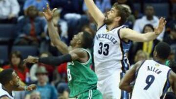 La defensa de Marc Gasol se impuso ante los Celtics.