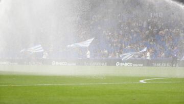 SAN SEBASTIÁN, 19/10/2022.- Momentos previos al inicio del encuentro correspondiente a la décima jornada de primera división que disputan hoy miércoles Real Sociedad y Mallorca en el estadio Real Arena de San Sebastián. EFE / Juan Herrero.