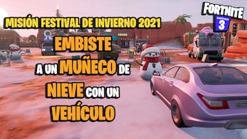¿Dónde hay muñecos de nieve en Fortnite y cómo embestirlos con un vehículo?