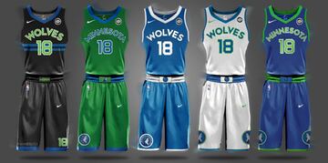 Uniforme de Minnesota Timberwolves.