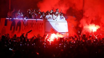 Las imágenes de la celebración del Real Madrid en Cibeles