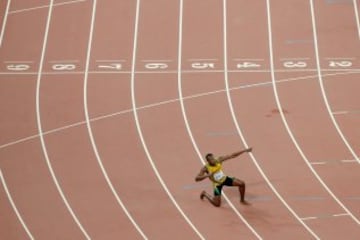 El jamaicano consigue un nuevo oro en los Mundiales de Atletismo de Pekín 2015.