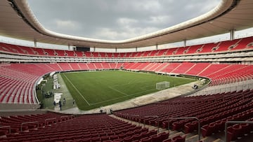 Así luce la cancha del Estadio Akron una vez terminada.