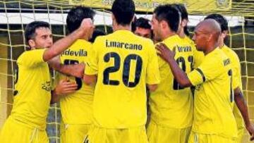 <b>LANZADOS. </b>El Villarreal goleó al Valladolid con una enorme efectividad en el remate, algo que le estaba faltando esta temporada.