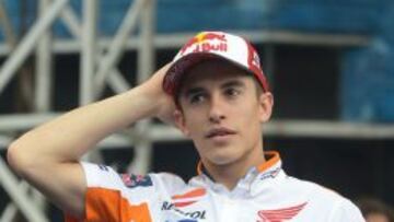 Márquez en la presentación de Honda en Indonesia.