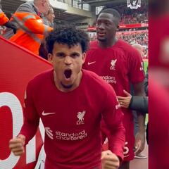 Luis Díaz ha vuelto: Gol, baile y locura de Klopp