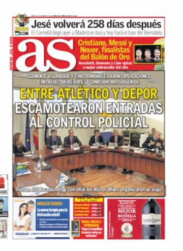 Las portadas de AS de diciembre