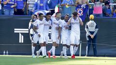   Jonathan Rodriguez celebrates his goal of cruz Azul during the game Leon vs Cruz Azul, corresponding to the champion of champions of the season Apertura 2020 - Clausura 2021, at Dignity Health Sports Park, on July 18, 2021.
 
 &lt;br&gt;&lt;br&gt;
 
 Jo