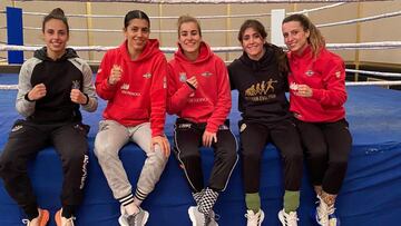 Mar&iacute;a Gonz&aacute;lez, Jennifer Fern&aacute;ndez, Laura Fuertes, Marta L&oacute;pez del &Aacute;rbol y Mamen Madue&ntilde;o, en el Mundial de Turqu&iacute;a 2022.