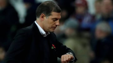 West Ham United manager Slaven Bilic looks dejected after the match 
