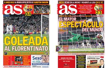 Portada del 22 de noviembre de 2015 y portada del 24 de abril de 2017.