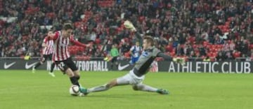 Guillermo durante el partido de vuelta de los dieciseisavos de final de la Copa del Rey ante el Athletic de Bilbao, que están disputando en el estadio de San Mamés.