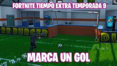 Fortnite Battle Royale - Desaf&iacute;o de Tiempo Extra Temporada 9: marca un gol en un campo cubierto