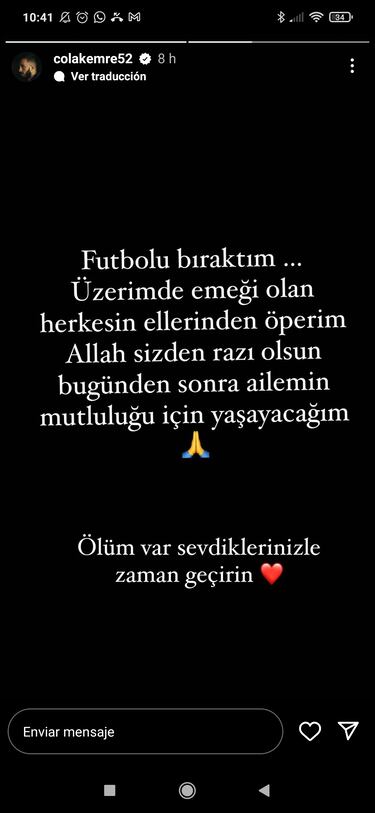 Emre Çolak anuncia que deja el fútbol ante la sorpresa del Intercity