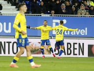 Jesé celebra el 0-1.