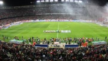 <b>LA CALDERA. </b>El Vicente Calderón se llenará para el derbi correspondiente al partido de vuelta de los cuartos de final de la Copa del Rey.