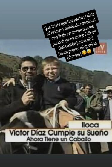 “Hoy parte el recuerdo más lindo que me dejó mi amigo Felipe Camiroaga... Ojalá estén juntos allá”