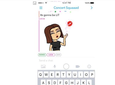 Así son los nuevos chats de grupo de Snapchat y los filtros estilo Prisma