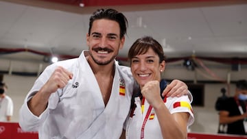 Damián Quintero y Sandra Sánchez posan felices.