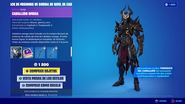 Fortnite: Pack de Misiones de Subida de Nivel de Caballero Omega ya disponible