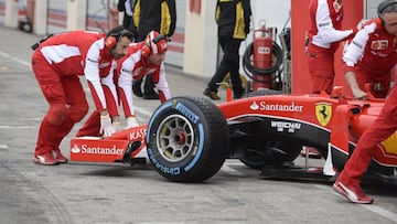 Test sobre mojado realizado por Pirelli en 2016.