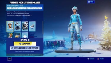 Fortnite: pack Leyendas Polares, todas las skins y accesorios