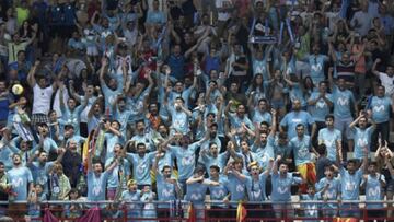 Aficionados del Movistar Inter, durante un partido en el Pabellón Jorge Garbajosa de Torrejón de Ardoz.