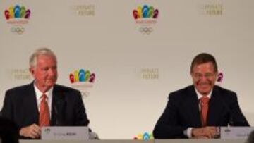 Sir Craig Reedie (izquierda) y Gilbert Felli, durante la rueda de prensa.