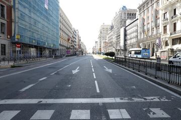 Madrid, vacío: las imágenes de cómo están sus calles