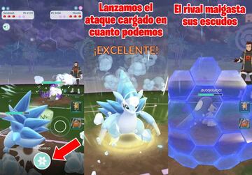 La idea es tener un Pok&eacute;mon que pueda cargar sus Ataques Cargados de prisa para lanzarlos y obligar al rival a malgastar sus escudos