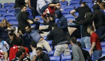 Los incidentes sucedieron antes del comenzar el partido.