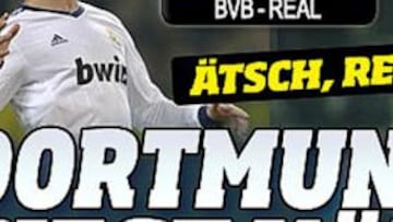 La victoria del Borussia de Dortmund ocupa unlugar privilegiado en la portada online del diario Bild.