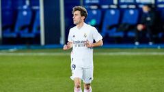 Odriozola, durante el Alav&eacute;s-Real Madrid. 