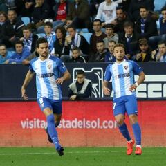1x1 del Málaga: Adrián marcó y Renato Santos acabó señalado