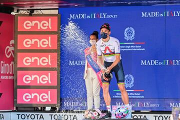 Filippo Ganna, ganador de la etapa de hoy.