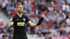 Oblak, durante un partido con el Atl&eacute;tico.