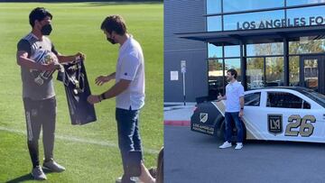 Carlos Vela convive en las instalaciones de LAFC con el piloto Daniel Suárez