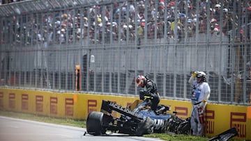 Kevin Magnussen sufrió un fuerte accidente frente al muro de los campeones.