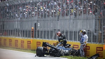 Kevin Magnussen sufri&oacute; un fuerte accidente frente al muro de los campeones. 