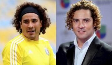 Guillermo Ochoa y David Bisbal.