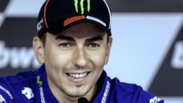 Jorge Lorenzo en la rueda de prensa de Brno.