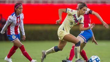 during the game Guadalajara vs America, corresponding to day 10 of the Torneo Apertura 2019 of the Liga BBVA MX Femenil, at Akron Stadium, on September 16, 2019.
 
 &amp;lt;br&amp;gt;&amp;lt;br&amp;gt;
 
 durante el partido Guadalajara vs America, correspondiente a la jornada 10 del Torneo Apertura 2019 de la Liga BBVA MX Femenil, en el Estadio Akron, el 16 de Septiembre de 2019.