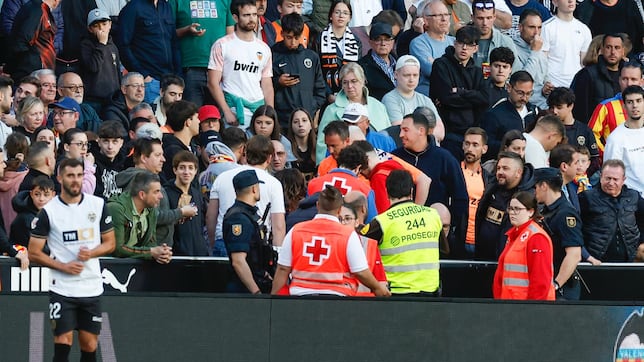Nuevo susto en la grada de Mestalla